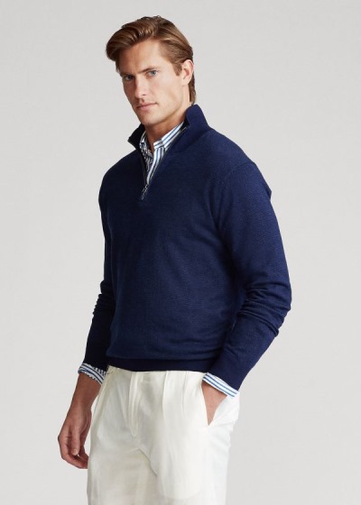 Polo Ralph Lauren Birdseye Cotton-Blend Striktrøje Herre Danmark (PJIVS4689)